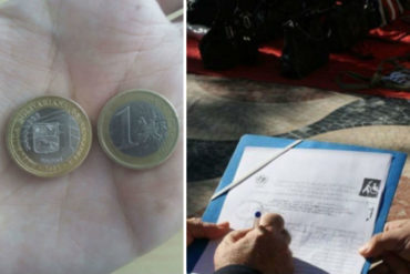 ¡SE PASARON! Estafan en España con monedas de 1 bolívar (las hacen pasar por euros porque son parecidas)