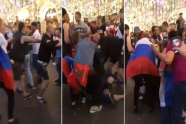 ¡PÍLLALO! No creerás cómo este hincha mexicano separó una pelea entre rusos (+Video + bocas abiertas en 3…2…1)