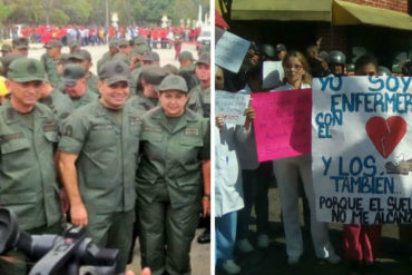 ¡QUÉ MANTEQUILLA! A los militares le harán una jornada para vender bolsas de alimentos y otorgar créditos (mientras, los médicos siguen sin aumento)