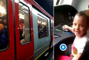 ¡QUÉ IRRESPONSABLE! Supuesta operadora del Metro puso a conducir a una niña (+Video +la estallaron)