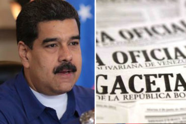 ¡LO MÁS RECIENTE! Publicada en Gaceta Oficial la ley antibloqueo de Maduro (+Documento)