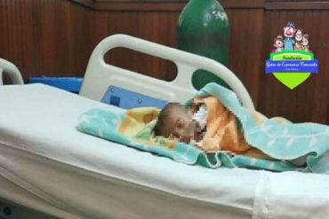 ¡QUÉ DOLOR! Impactante foto de un bebé de 6 meses en extrema pobreza (pesa 2 kg y está delicado de salud)