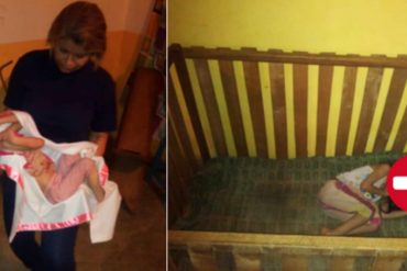 ¡QUÉ DESGRACIA! Entre zancudos y excremento rescataron a dos niñas desnutridas (en una colchoneta y sin abrigos)