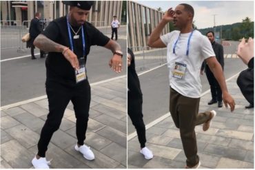 ¡MÍRELOS! Nicky Jam y Will Smith se gozaron un mundo su paso por la final del Mundial (+Video para morirse de la risa)