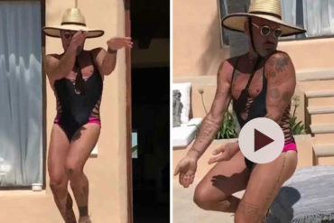 ¡AYYY, PAPÁ! Gianluca Vacchi causó polémica por menearse con el reto «In my feelings» en bikini y tacones (video + lo perdimos)