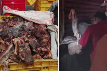 ¡QUÉ HORROR! En el mercado Las Pulgas se pudrieron 7 mil kilos de carne por apagón (pero la compran dañada por necesidad) (Fotos + Video)