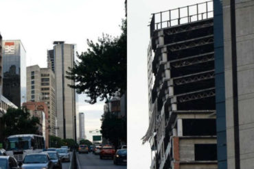 ¡SE LO MOSTRAMOS! Detalles de la preocupante inclinación que sufrió la Torre de David en los últimos 5 pisos tras el sismo