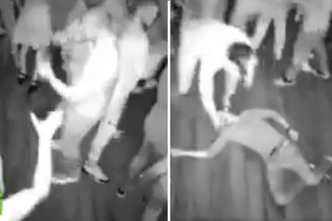 ¡IMPRESIONA! Instante en que un ‘boxeador’ noquea a 6 jóvenes en una discoteca de Rusia (+video impactante)