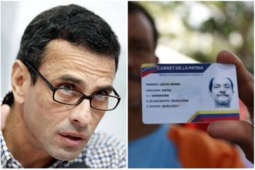 ¡DE FRENTE! Capriles rechaza que se critique a quienes bajo chantaje se saquen el carnet de la patria (+Videos)