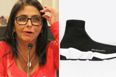 ¡DESCARADA! Los zapatos deportivos nada socialistas de Delcy Eloína que no podrás comprar ni en sueños con el nuevo aumento (+Fotos)