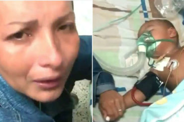 ¡ESTREMECEDOR! Madre desesperada llora y pide ayuda para encontrar las medicinas que necesita su bebé (+Video)