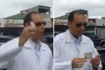 ¡REPUDIA EL CENSO! Médico se hartó en una megacola para surtir gasolina y esto fue lo que hizo (+Video)