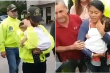 ¡FINAL FELIZ! Policía de Colombia logró rescatar a bebé venezolana reportada como desaparecida (+Video)