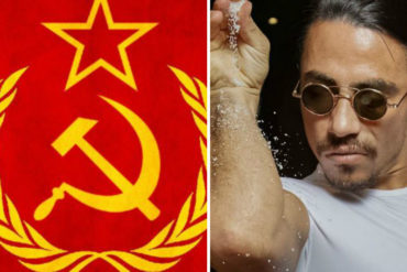 ¡CORAZÓN «ROJITO»! La foto del chef Salt Bae donde deja ver su amor por el socialismo (Maduro no es el único)