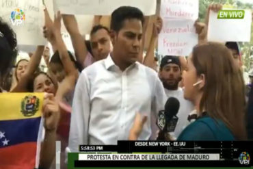 ¡REPUDIO TOTAL! Venezolanos protestan en las afueras de la ONU por la llegada de Maduro: «Que se vayan los genocidas» (+Videos)