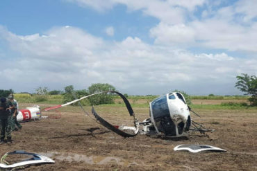 ¡SEPA AQUÍ! Un helicóptero se desplomó en Aragua y dejó a tres personas heridas