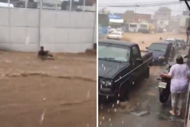 ¡QUÉ DESESPERO! El impactante momento en que la corriente arrastró a un hombre en Vargas (+Video)