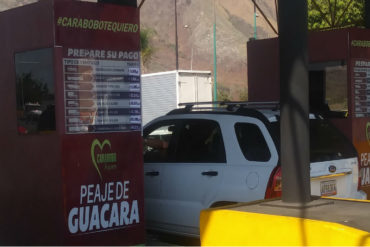 ¡CONTRADICTORIO! Mientras Maduro critica el cobro en peajes en EE.UU. en el estado Carabobo se pagará hasta 600 bolívares soberanos