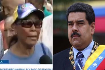 ¡DE FRENTE! El mensaje de esta abuela a Maduro: “Se burló, humilló y maltrató a los pensionados, ya no se aguanta esta situación” (+Video)