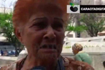 ¡QUÉ INDIGNACIÓN! Robaron a pensionada que protestaba en el Ivss (entre lágrimas contó lo que sucedió) (+Video)