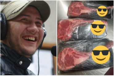 ¡DESPRECIABLE! Pedro Carvajalino presumió los costosos filetes de carne que puede comer en tiempos de crisis (y lo estallaron)