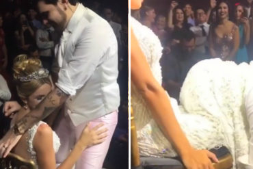 ¡MUY HOT! Así de picante fue el momento en el que Jonathan Moly le quitó el liguero a su esposa (+Video + Qué calor)