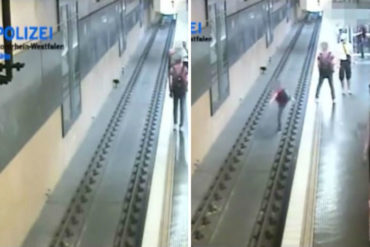 ¡ATERRADOR! Empujó a una persona a los rieles del Metro tras haber peleado con su mujer (+Video)