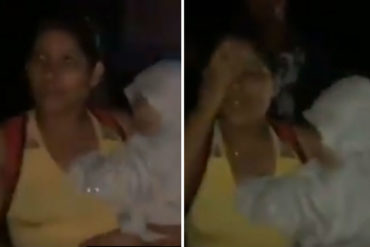 ¡TOMA! Venezolana con bebé en brazos desmiente a Maduro: «Uno camina kilómetros mientras tu comes sabroso, m*lparido» (+Video)