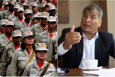 ¡DEBE SABERLO! Denuncian que Gobierno envía milicianos a Ecuador en apoyo a marcha de Rafael Correa