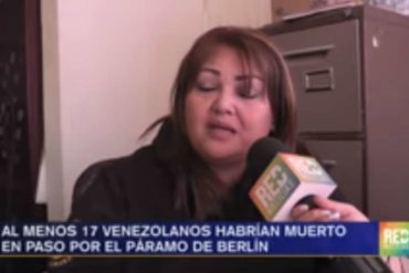 ¡TRÁGICO! Denuncian que al menos 17 venezolanos han muerto de hipotermia intentando cruzar a pie el Páramo de Berlín, en Colombia (+Video)