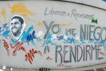 ¡QUÉ TRISTEZA! Mural en honor a Juan Requesens no duró ni un día: “Para eso sí tienen rapidez” (+Fotos)