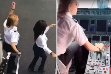 ¡QUÉ LOCURA! El divertido «Kiki Challenge» de esta piloto con el avión en movimiento (Video + Qué estilo)