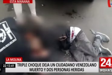 ¡TRÁGICO! Venezolano murió tras ser arrollado por una camioneta cuando iba a su trabajo en Perú (+Video)