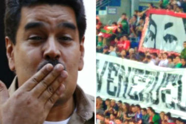 ¿TODO PREPARADO? Maduro agradece al pueblo vasco por pancarta de apoyo a su gobierno  que desplegaron en partido contra la Vinotinto