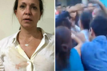 ¡QUE LO VEA EL MUNDO! El momento en que María Corina Machado es agredida en Upata (+Videos)