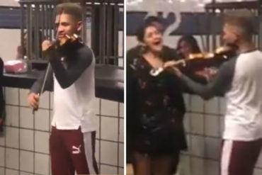 ¡ESPECTACULAR! Así fue la actuación de Wuilly Arteaga junto a una venezolana en el metro de Nueva York (+Video)