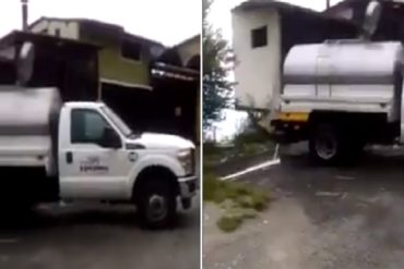 ¡VEAN! Así fue como un camión desperdició en las calles de Mérida la leche líquida que no se consigue en los supermercados (+Video)