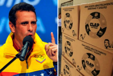 ¡DE FRENTE! Capriles sobre presunta corrupción de los Clap: «En Venezuela hay hambre porque el régimen de Maduro la convirtió en un negocio»