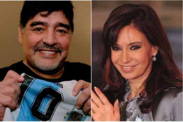 ¡NO HALLA QUÉ INVENTAR! Maradona dice que le “encantaría integrar la fórmula presidencial” con Cristina Fernández