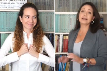 ¡IMPERDIBLE! La parodia entre María Corina y Alejandra Otero que terminó con un mensaje por el mes rosa: Tócate (+Video+risas)