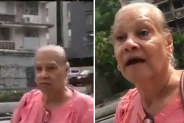 ¡PILLADA! “Las pagué con los impuestos”: la respuesta de una señora que intentó llevarse unas matas en una avenida de Caracas (+Video)