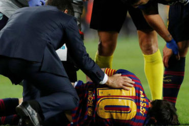 ¡QUÉ FUERTE! El impactante momento en el que Messi se fractura el brazo (+Video)