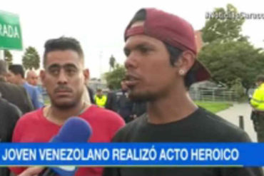 ¡GRANDIOSO! Del anonimato a héroe: este venezolano atrapó a delincuentes que acuchillaron a sus víctimas en pleno robo en Colombia (+Video)