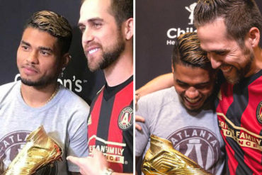 ¡MOMENTO HISTÓRICO! Ender Inciarte entregó a Josef Martínez la Bota de Oro de la MLS (+Video)