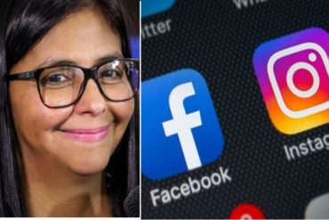 ¡AH, OK! Delcy Rodríguez y sus chistes: Con el sistema patria le hemos ganado a Facebook e Instagram