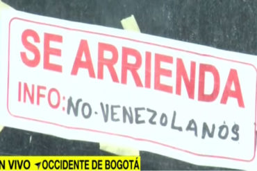 ¡SEPA! Habitantes de Bogotá se niegan a alquilarle a los venezolanos y este es el motivo (+Video)