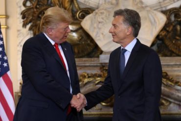 ¡ES UN TEMA! Trump y Macri hablaron sobre su “preocupación” por Venezuela (el estadounidense visitó la Casa Rosada)