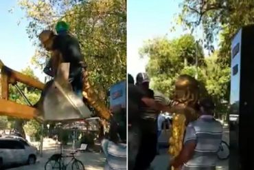 ¡VÉANLO! En Brasil quitaron la estatua del Che Guevara con ayuda del pueblo (inician la remoción de símbolos socialistas) (+Video)