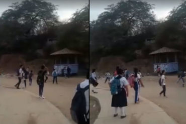 ¡QUÉ MAL! El momento en que un grupo de estudiantes de Perú le saquean el carro de helados a un venezolano (+Video)