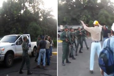 ¡ÚLTIMA HORA! Trabajadores de Ferrominera Orinoco trancaron las calles y la GNB los correteó a plomo (+Fotos y Video)